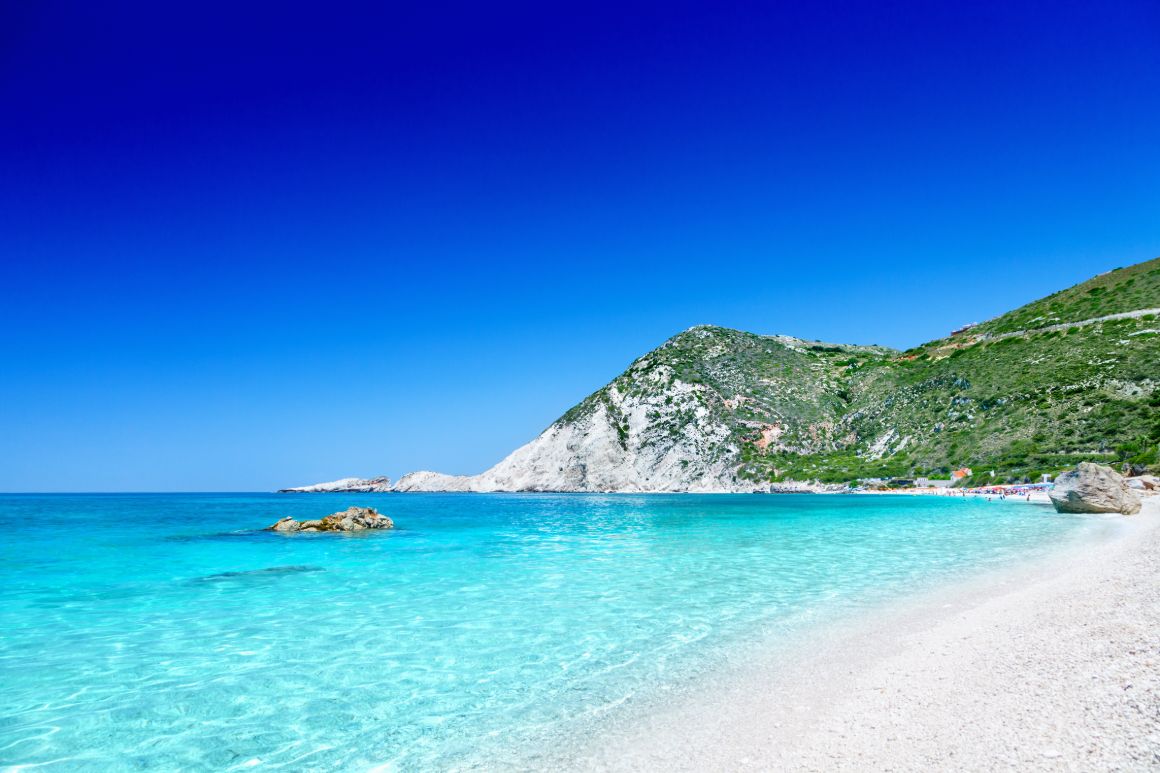 Pláž Petani, Kefalonie, Řecko