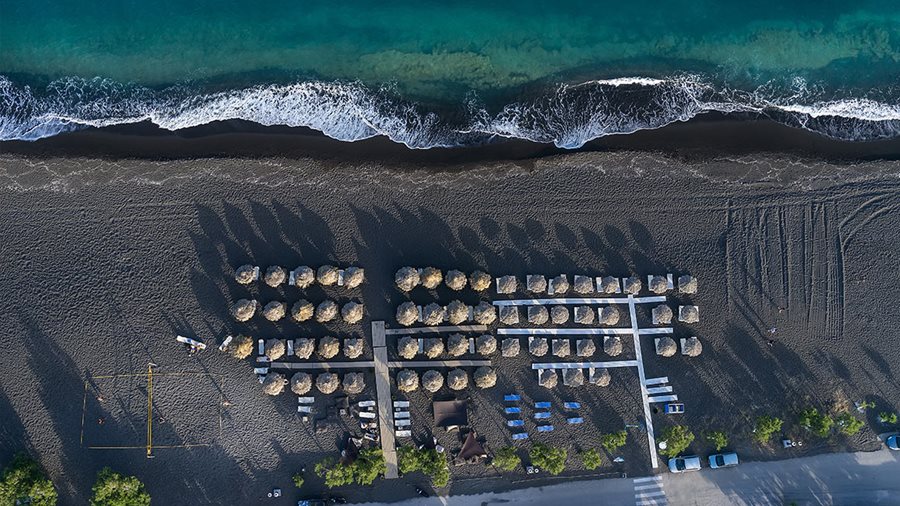 Pláž Perissa, Santorini Pláž Perissa, Santorini