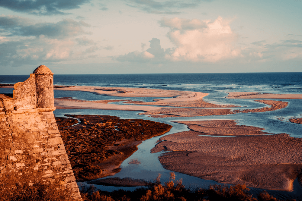 Pohled na lagunu Ria Formosa z Cacela Velha 