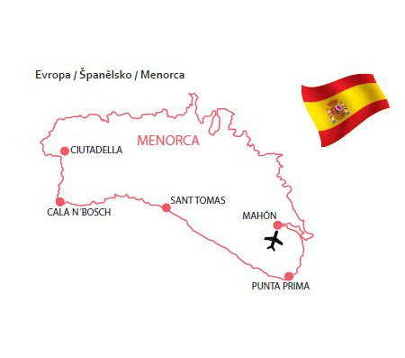 Mapa Menorky