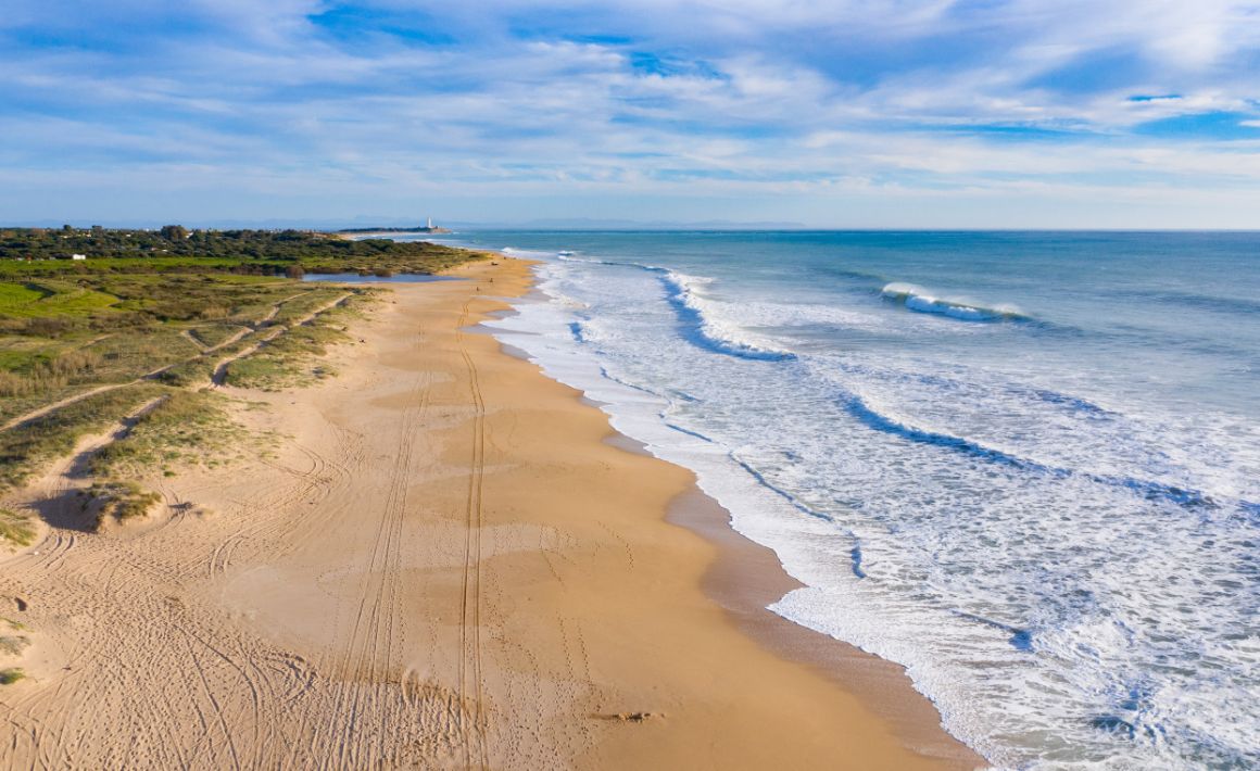 Jedna z pláží Playa Mangueta, Costa de la Luz