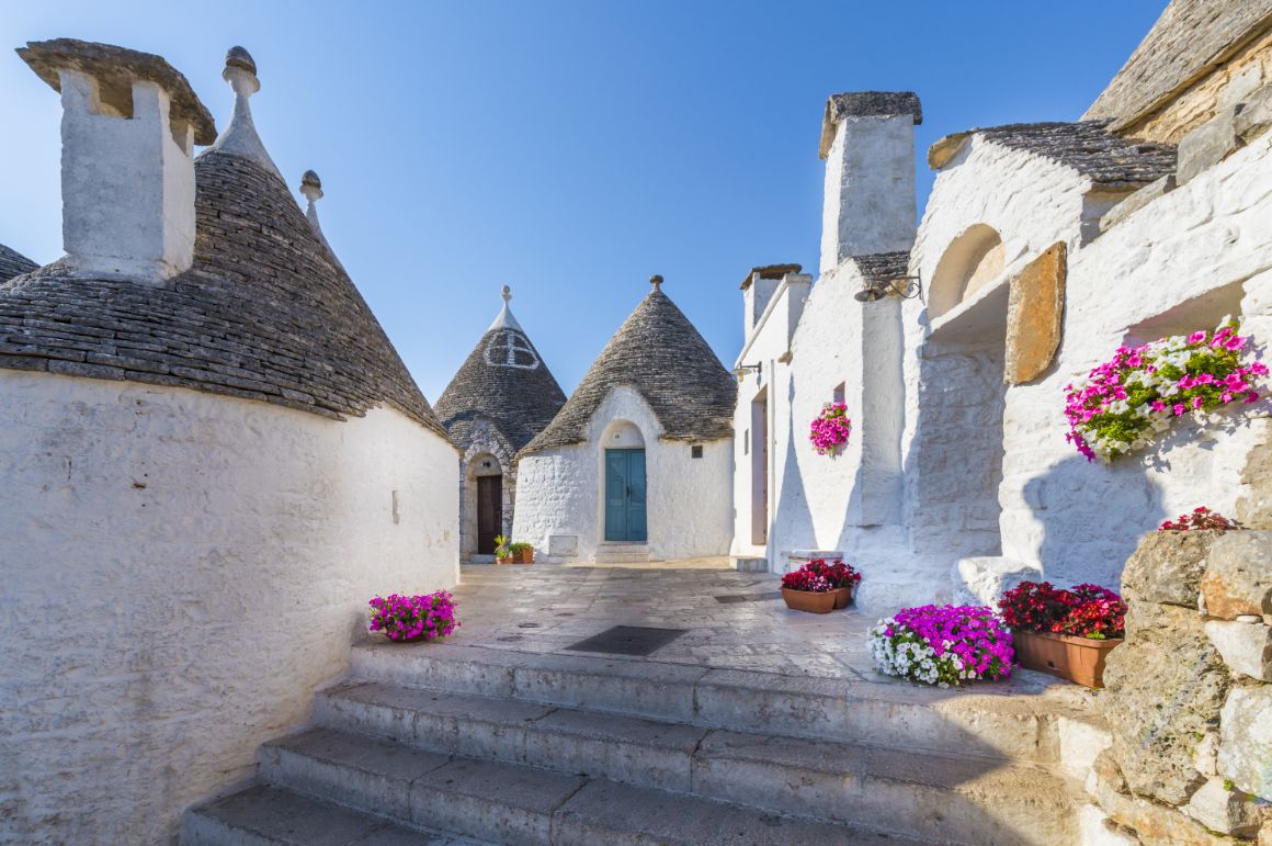 Trulli v Alberobello, Apulie