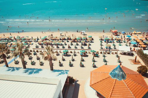 Albánská pláž Durrës