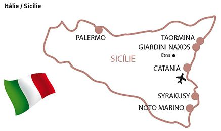 Mapa Sicílie